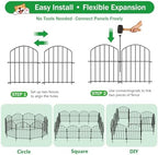 No Dig Garden Fence Panels, Dog Fence Outdoor for Yard, 20 Pack - Image 3
