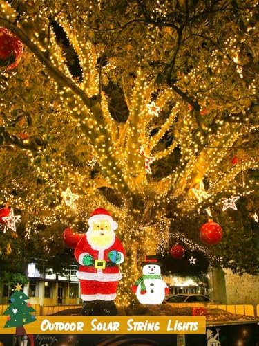 6 Pack Solar Christmas Lights Outdoor, 198FT 600 LED Solar String Lights - Image 7