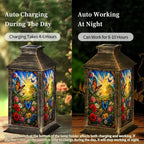 Solar Lantern Vibrant Butterfly Floral Outdoor Waterproof Garden Hanging Lantern Solar Powered Lighting Outside Solar Light for Patio Yard Camping, Gifts for Women Mom - Image 4