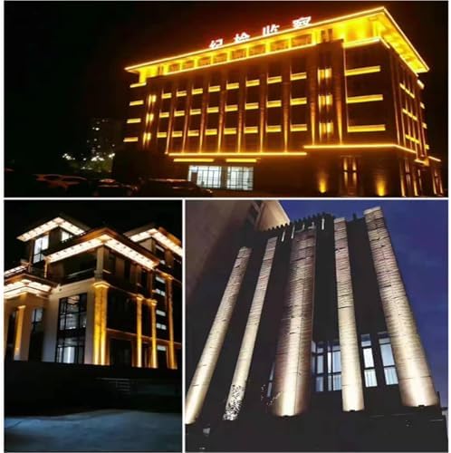 10W LED Beam Spotlight, Narrow Beam Spotlight, IP65 Waterproof Long Distance Wall Washer Spotlight, Outdoor Architectural Lawn LED Landscape Lamp(Warm White Light) - Image 5