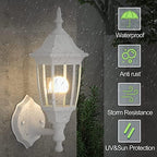 EMART Plastic Outdoor Wall Light Fixtures, Porch Sconces(2 Pack, White) - Image 3