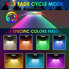 LIANGLOME 8PK Solar Fence Lights Outdoor - Warm White & RGB 6 Color, Dusk to Dawn Deck Light, IP65 Waterproof Garden Lights for Outside/Backyard/Railing/Step/Patio/Wall - Image 2