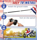 Solar Lights Outdoor 2 Packs 29.9in Eagle Garden Stakes with Solar Lights - Image 5