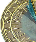 Rome RM2345 Brass Father Time Sundial with Verdigris Highlights - Image 7