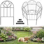 26 Pack Small Garden Fence, 24in(H) x 28ft(L) Decorative Fencing by Unknown