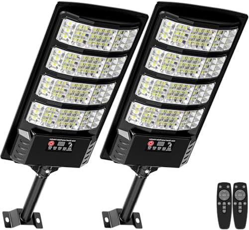 Solar Security Lights Outdoor, 2 Pack with Motion Sensor by Vipzon