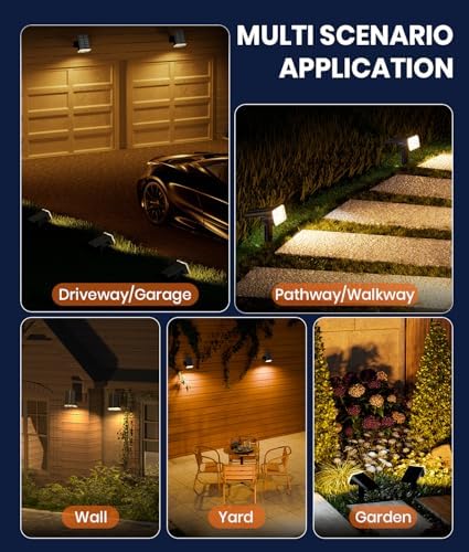ALFIOT Solar Spot Lights Outdoor, Large Solar Spotlight, 4 Pack - Image 6