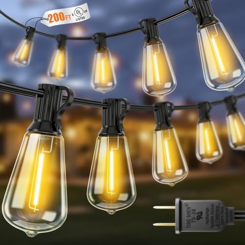 VOLIVO 200FT Outdoor String Lights for Patio, Waterproof Hanging Lights by VOLIVO