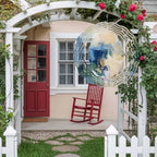Abstract Graffiti Wind Spinners Outdoor Blue Beige Oil Painting Theme 3D Stainless Steel Wind Spinner for Yard Kinetic Sculpture Hanging Spinning Ornament for Garden Patio Porch 12 Inch - Image 5