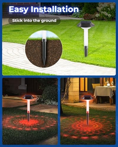 ALEPOD Solar Pathway Lights Outdoor 8 Pack, 7 Lighting Modes Solar Lights Outdoor Waterproof IP68, Landscape Lighting for Yard Pathway Backyard Lawn - Image 6