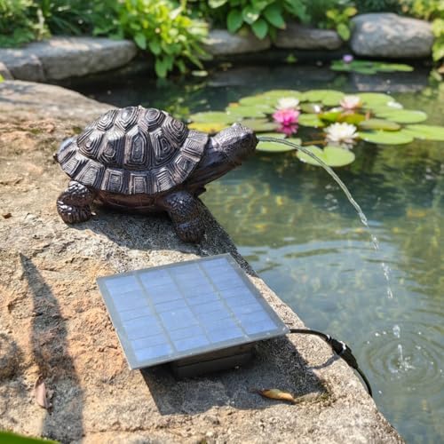 Garden Turtle Water Fountain Pond Spitter, Brown, 7.6 * 5.1 * 3.5inch by Unknown