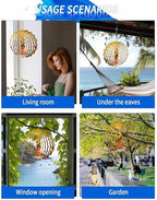 Thanksgiving Fall Wind Spinner for Yard and Garden, Sunflowers Bird Orange Pumpkin Hanging Wind Spinner Outdoor 3D Kinetic Wind Sculpture Spinners Indoor Outdoor Patio Décor Ornaments Gift 12 inch - Image 5