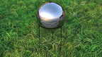 Lulu Decor, Silver Stainless Steel Gazing Mirror Ball Size 14 with Stand - Image 2