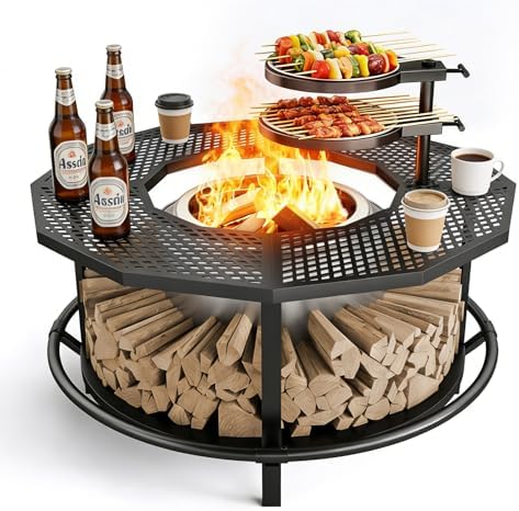 Fire Pit Surround Table for Solo Stove Bonfire & Ranger by VELUVIA