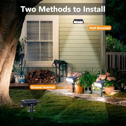 Toodour Solar Spot Light Outdoor, 4 Pack Solar Lights Outdoor with 2 Modes - Image 5