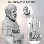 36.2" St Francis Garden Statue,Outdoor Catholic Sculpture - Image 5