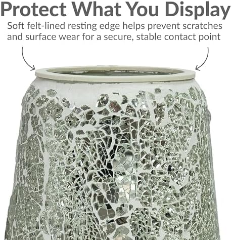 Sunnydaze 10” Purple Solar Gazing Ball & Silver Mosaic Stand - Image 7