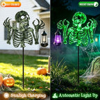 Halloween Decorations Outdoor Scary Skeleton Yard Stakes Solar Lights - Image 4