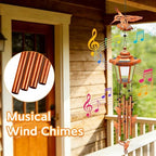 Hummingbird Solar Wind Chimes for Outside, Birthday Gifts for Mom Women Grandma Mother's Day Memorial, 34-Inch Windchimes with Wind Spinner, Outdoor Hanging Solar Lights Waterproof Yard Garden Decor - Image 4