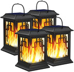 Solar Lanterns Outdoor Waterproof, Hanging Solar Lights 4 Pack by Woenergy