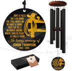 Personalized Memorial Wind Chimes for Outdoors Cowboy Hat Rope Tribute Western Sympathy Gift Custom Name Years for Loss of Loved One Dad Husband Ranch Keepsake Hanging Garden Rustic Remembrance Gift by AlpadilCo