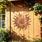 Sun Metal Wall Art Celestial Plaque Decor for Home Living Room Bedroom Garden Patio Indoor Outdoor Stylish Rustic Hanging Ornament (24 INCH) - Image 4