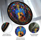 Guitar Suncatcher Stained Glass Window Hangings Sun Catchers Colorful Ornament Gifts for Women Mom Wife Halloween Christmas Housewarming - Image 2