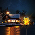 TomCare Solar Lights Outdoor Flickering Flame Solar Torches Lights Outdoor Lighting for Garden Patio Yard - Image 3