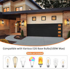 BesLowe 2-Pack Outdoor Wall Light Fixtures, Exterior Porch Lights, Brown - Image 5