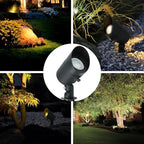 Lumina Lighting® 4W Landscape Lighting 12V Landscape Lights Low Voltage Landscape Spotlights Warm White Waterproof Outdoor Replaceable LED Bulb for Garden, Lawn, Porch, Patio and Yard (Black, 6-Pack) - Image 7