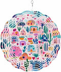 Colorful Spring Floral Wind Spinners Outdoor Summer Botanical Cactus 3D Stainless Steel Wind Spinner for Yard Kinetic Sculpture Hanging Spinning Ornament for Garden Patio Porch 12 Inch by Unknown
