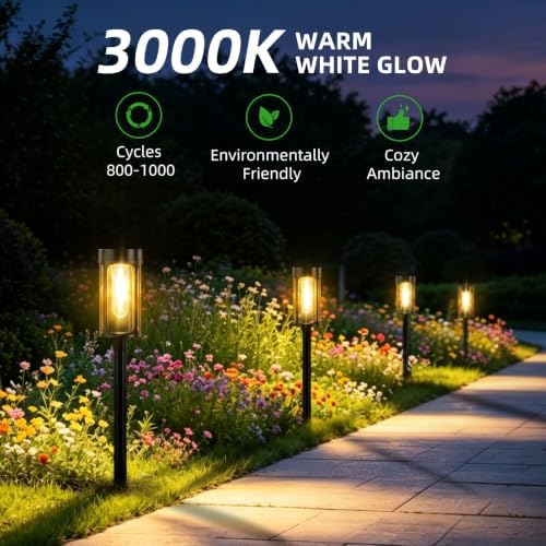 ASMAD 8 Pack Solar Lights Outdoor Waterproof,Auto On/Off - Image 4