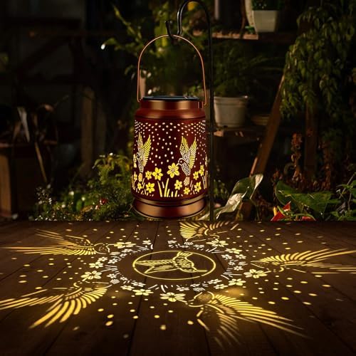 KY&BOSAM Solar Lantern Hanging Solar Light Outside Birthday Gift for Women - Image 3