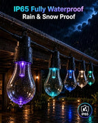 100FT Outdoor String Lights, RGBW LED String Lights Outdoor with APP & RF Remote Control, Color Changing Patio Lights Outdoor Waterproof IP65, for Backyard Garden Party Wedding Christmas Decor - Image 2