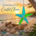 Stained Glass Peacock Starfish Suncatcher Set of 5, Coastal Home Decor - Image 7