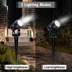 APONUO Solar Spotlights Landscape Lights Low Voltage Outdoor Solar Spotlight IP65 Waterproof 9.8ft Cable Auto On/Off with 4 Cool White for Outdoor Garden Yard Landscape Downlight (4-in-1) - Image 3
