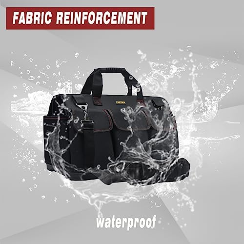 FASTECH 22-inch Heavy Duty Bottom Tools Bag With Wide Mouth For Tool Storage, Carrier and Organizer, Tool Bag For Men, Wide Mouth Tote Bag With Inside Pockets (22Inch) - Image 5