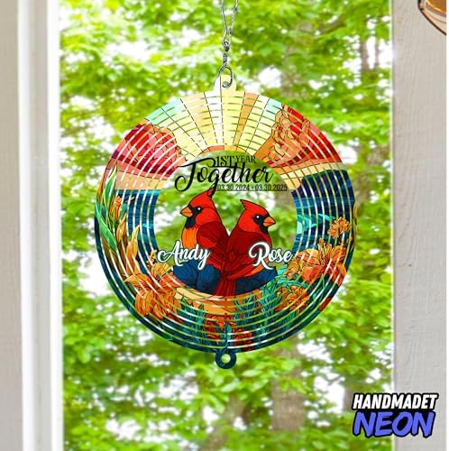 Personalized Dog Angel Paw Wind Spinner Sublimation Memorial Custom Name Years Kinetic Ornament Laser Cut 3D Outdoor Indoor Garden Yard Gifts (Cardinal) - Image 5
