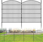 15 Panel No Dig Decorative Garden Fence 32" H x 35.4'L Outdoor Dog Barrier by Bilibompa