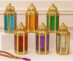 VELA LANTERNS 6pk Gold Moroccan Decor Candle Lantern, Decorative Candle Holder Lamp for Ramadan, Indoor Home Decor, Patio, Weddings, Table or Hanging, Assorted Colors, Medium - Image 2