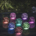 8Pcs 14 Inch Solar Powered Floating Pool Lights,RGB LED Glow in The Dark Pool Ball That Float,IP68 Waterproof for Christmas Decorations Gift Ornaments by Satxtrem