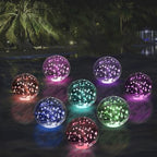 8Pcs 14 Inch Solar Powered Floating Pool Lights,RGB LED Glow in The Dark Pool Ball That Float,IP68 Waterproof for Christmas Decorations Gift Ornaments by Satxtrem