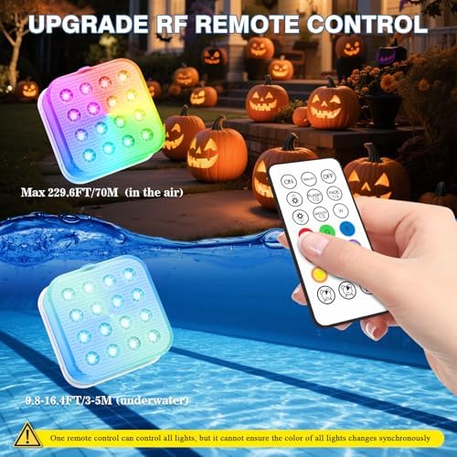 Rechargeable Pumpkin Lights, 16-Color Jack O Lantern Lights, 2 Pack - Image 5