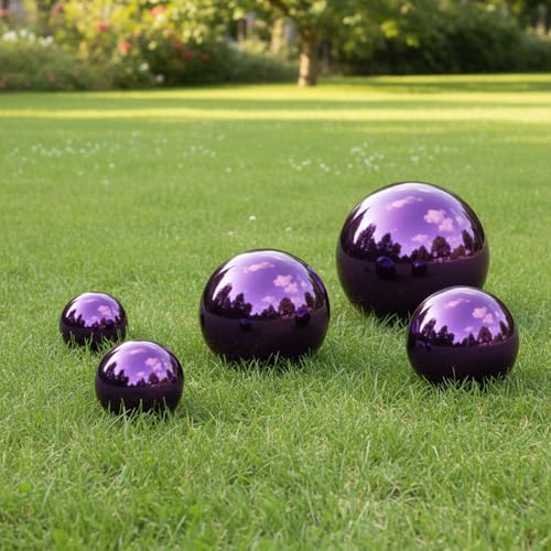Stainless Steel Mirror Reflective Gazing Ball, Decorative Sphere, Polished Hollow Ball, Reflective Shiny Garden Sphere for Garden & Home Decor - Image 6