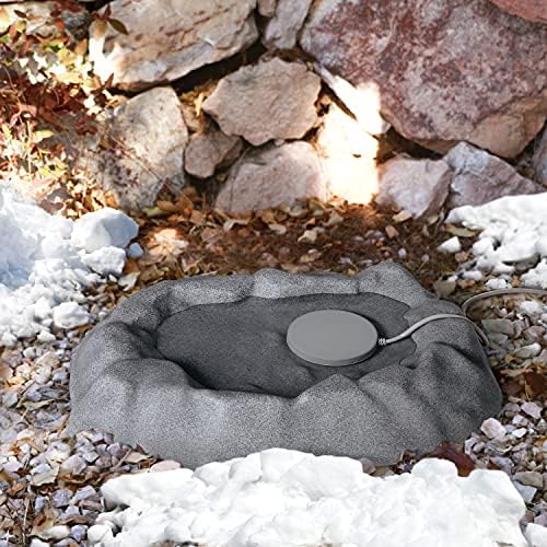 K&H Pet Products Thermo-Birdbath for Outdoors Heated Gray 1 Gallon 17 X 23.5 X 4 Inches - Image 3
