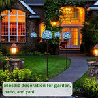 Solar Garden Decorative Light, Mosaic Gazing Globe Stake for Yard Decor - Image 3