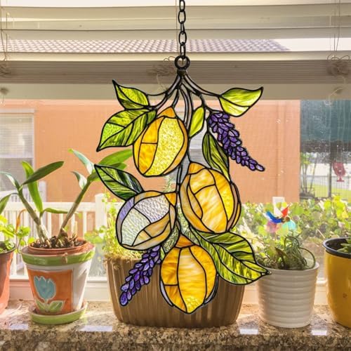 Lime Tree Branch Garden Acrylic Suncatcher - Image 4