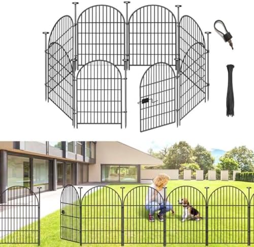 ADAVIN 32in Garden Fence Animal Barrier, 8 Panels Fencing for Dogs by ADAVIN