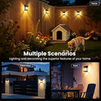 PEVOROS Solar Fence Lights Outdoor Waterproof, Fence Deck Lights 8 Pack - Image 6