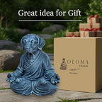 OLOMA Yoga Dog Sculpture Solid Concrete Stone Statue Weather Resistant Heavy Outdoor Indoor Garden Patio Decorative Accent for Tranquil Spaces - Image 4